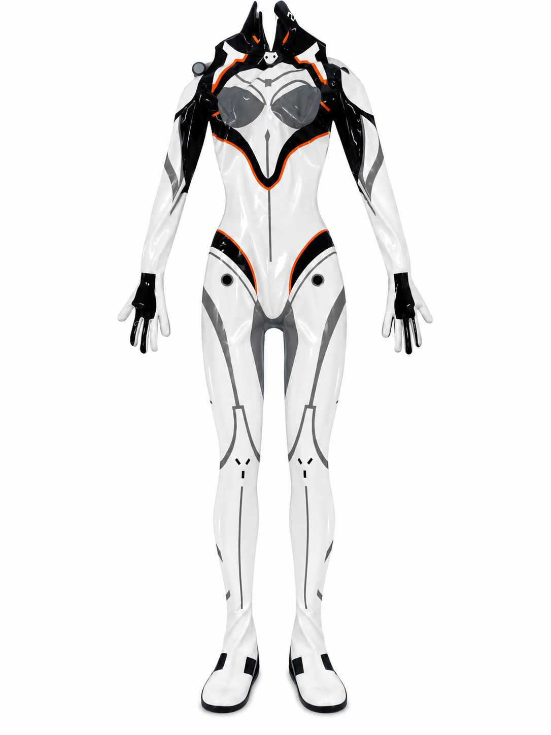Custom Game-Inspired Latex Combat Suit