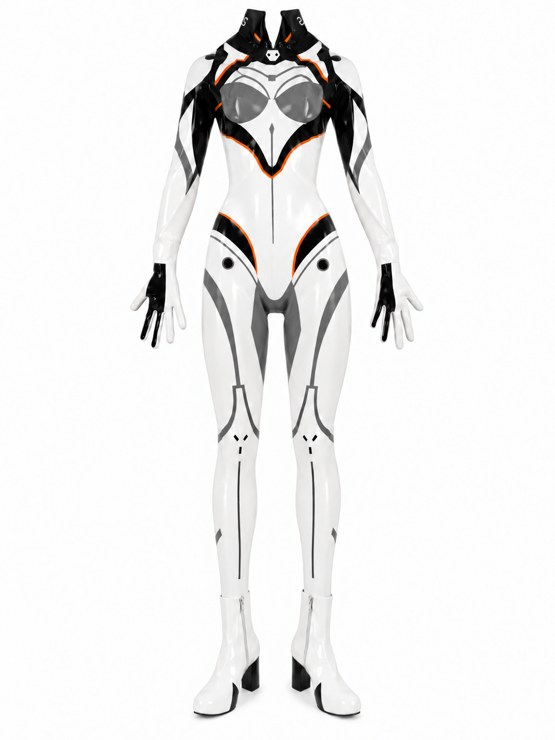 Custom Game-Inspired Latex Combat Suit