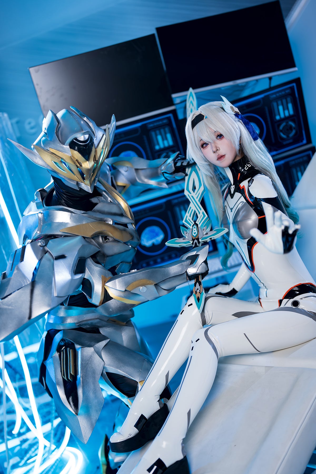 Custom Game-Inspired Latex Combat Suit