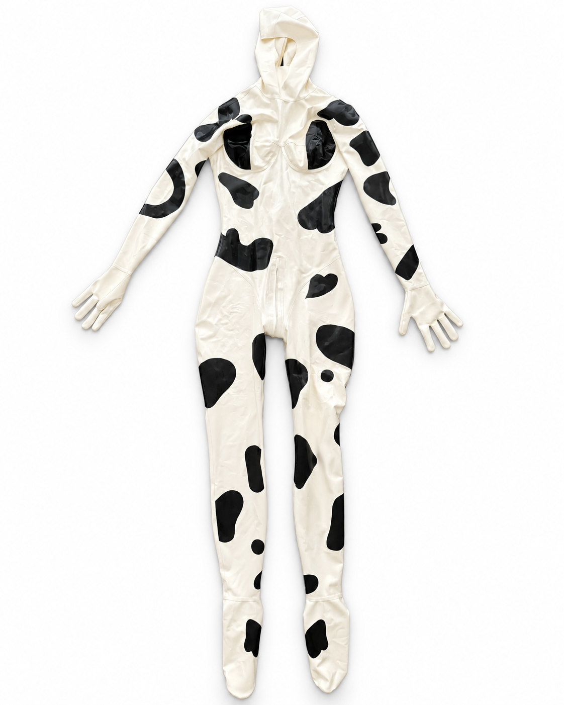 Custom Cow-Print Latex Cosplay Suit