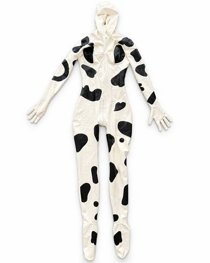 Custom Cow-Print Latex Cosplay Suit