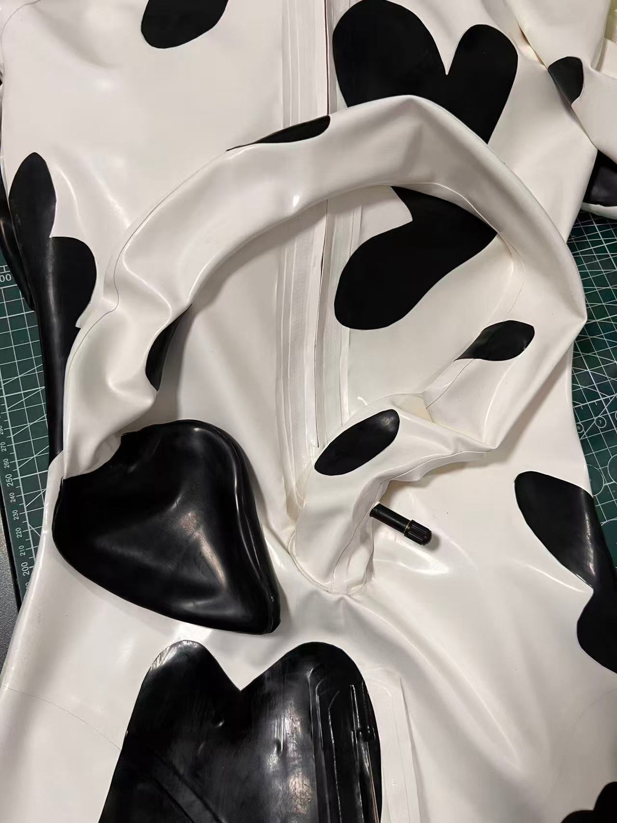 Custom Cow-Print Latex Cosplay Suit