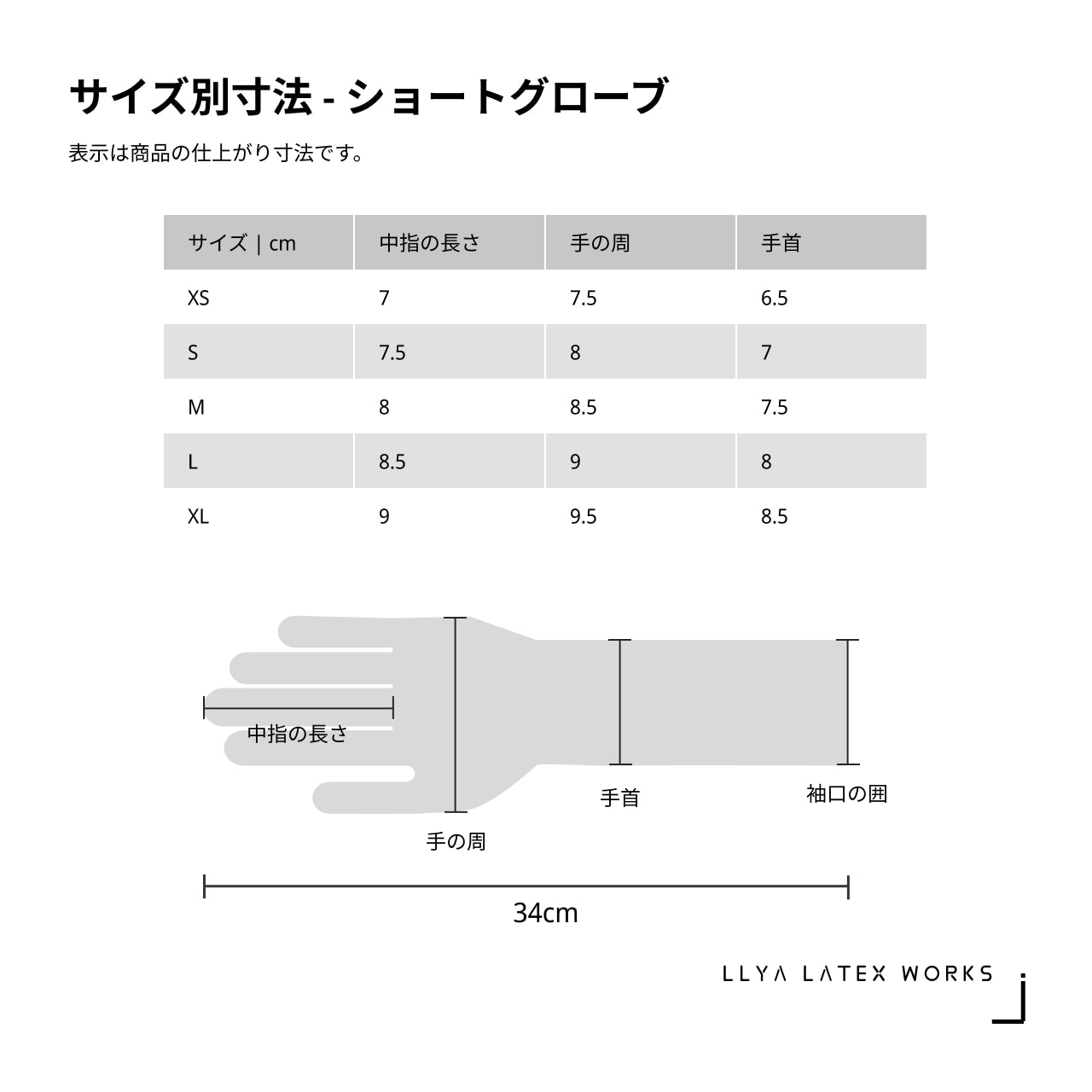 StandardRubber(0.4mm) マスク付き、シームレスグローブ